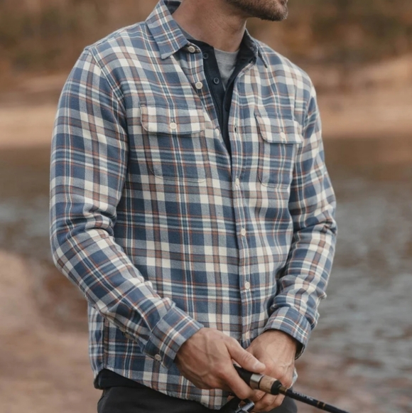 The Normal Brand Other - The Normal Brand Mountain Overshirt In Mineral Blue